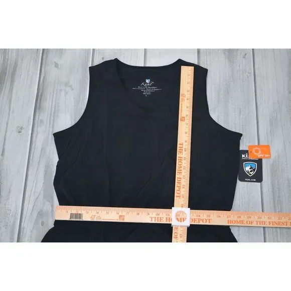 NEW Kuhl Vantage Dress Sz L Black Sleeveless Hiking Athletic V-Neck UPF 50+ 4021 - Picture 6 of 9